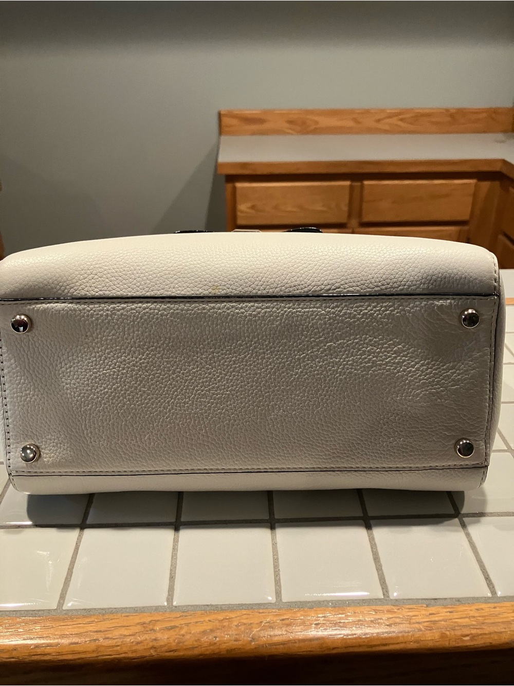 kate spade Black and White Leather Top-Handle Satchel with Matching Wallet - Picture 4 of 8